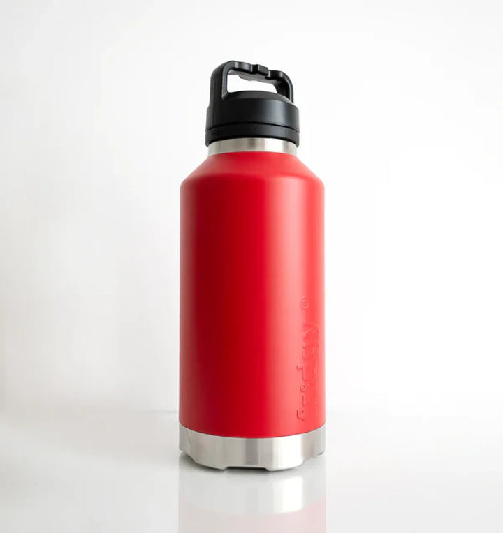 Fridgy 1.9L Insulated Bottle Rebel Red / Sipper Straw Lid