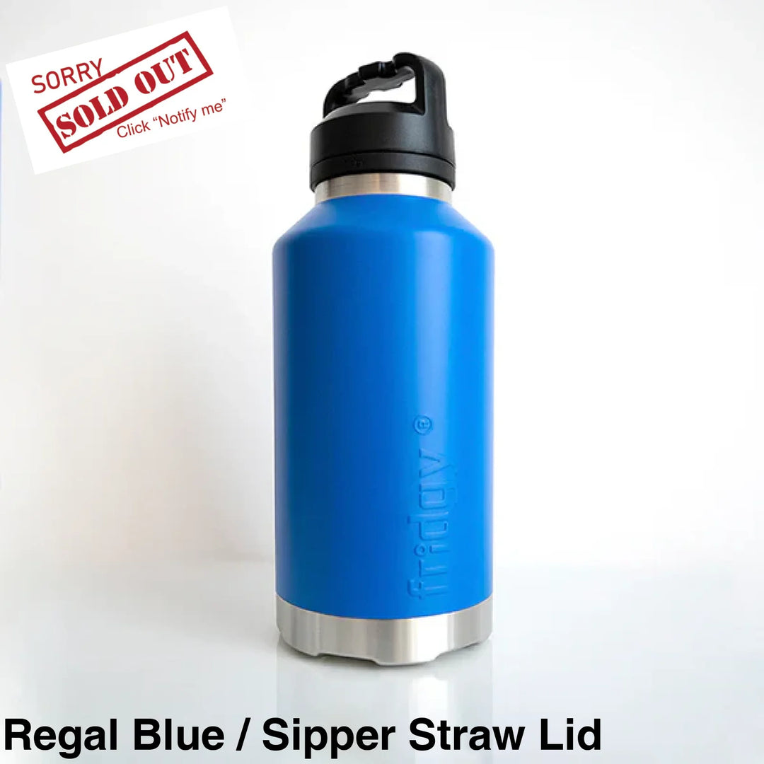 Fridgy 1.9L Insulated Bottle Regal Blue / Sipper Straw Lid