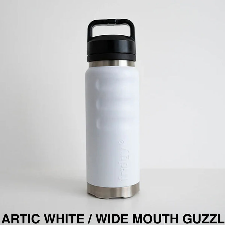 Fridgy 1080ml Insulated Bottle Artic White / Wide Mouth Guzzler Lid