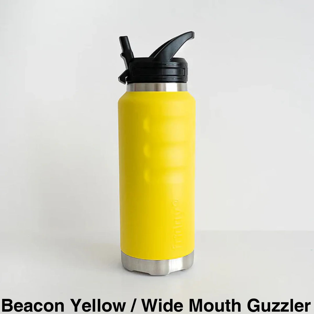 Fridgy 1080Ml Insulated Bottle Beacon Yellow / Wide Mouth Guzzler Lid