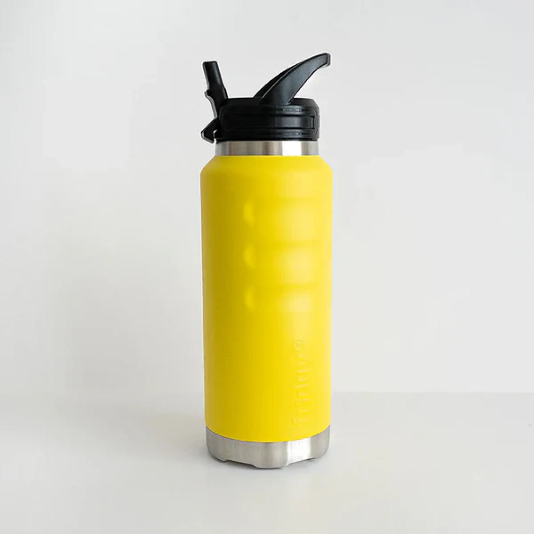 Fridgy 1080Ml Insulated Bottle Beacon Yellow / Wide Mouth Guzzler Lid
