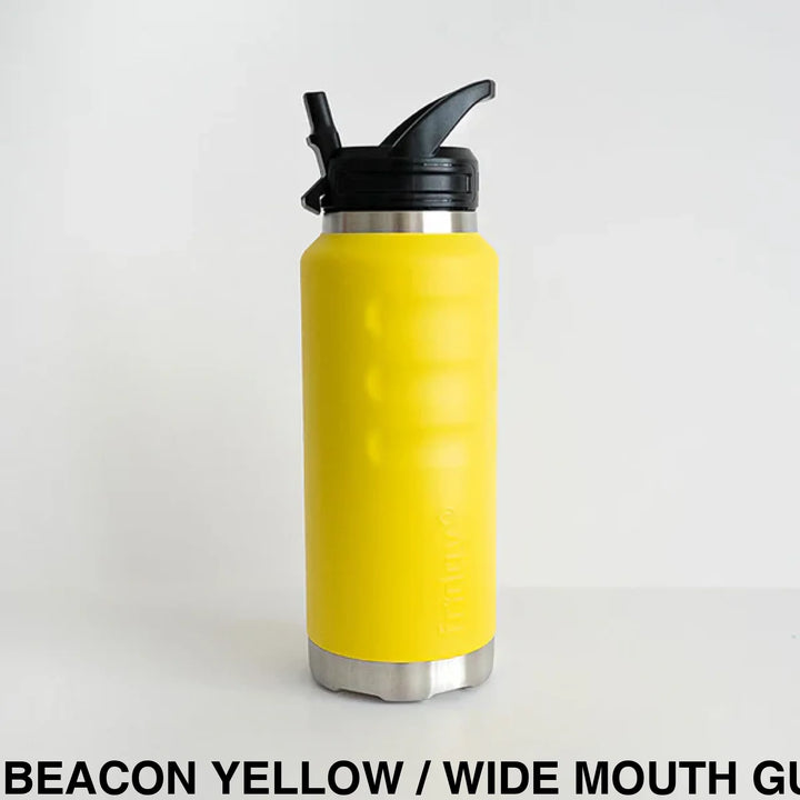 Fridgy 1080Ml Insulated Bottle Beacon Yellow / Wide Mouth Guzzler Lid