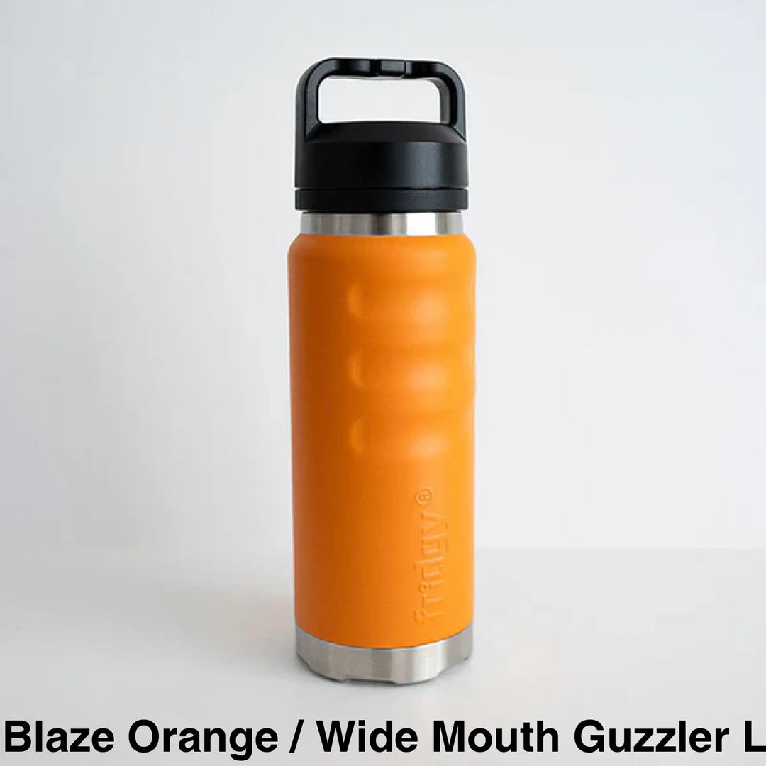 Fridgy 1080ml Insulated Bottle Blaze Orange / Wide Mouth Guzzler Lid