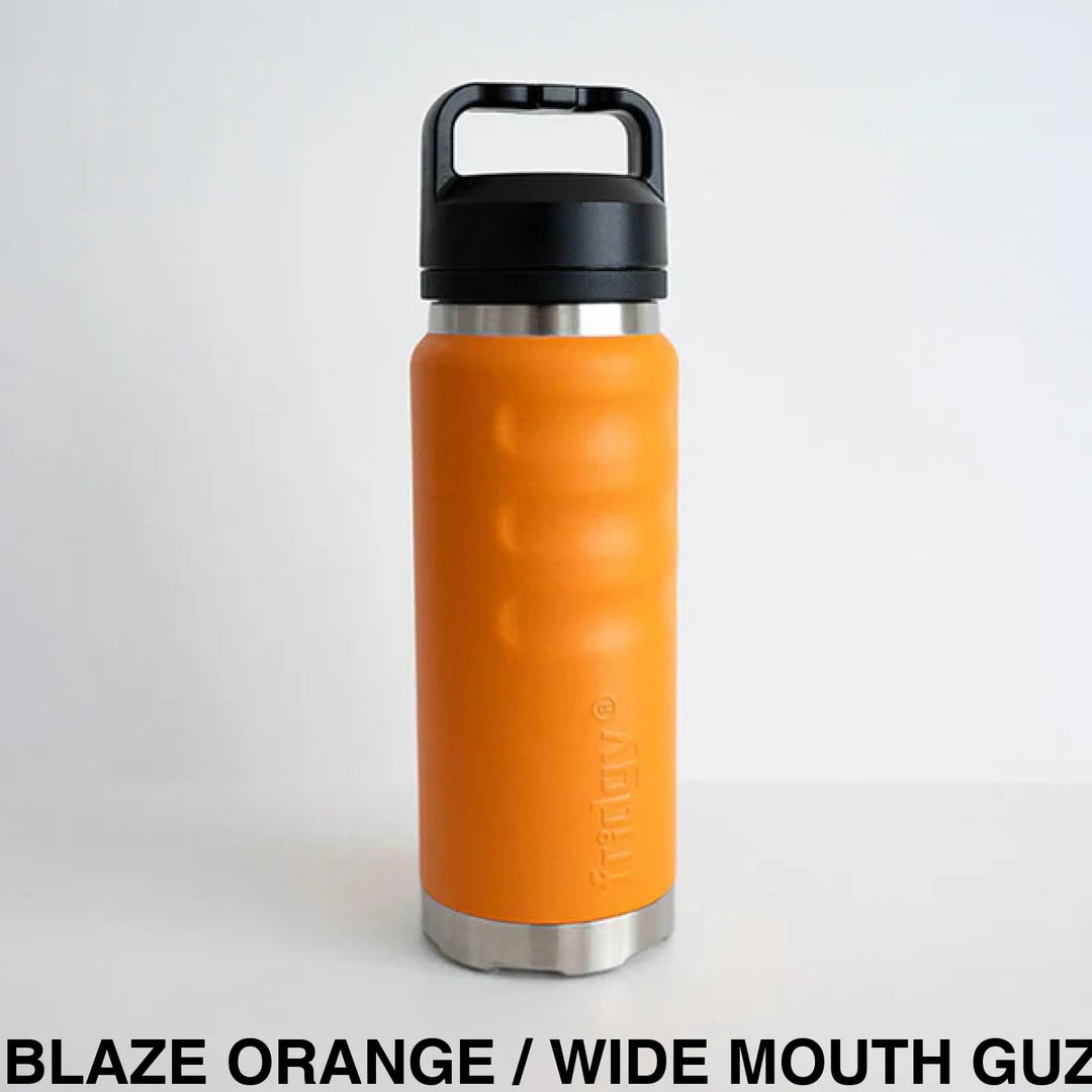 Fridgy 1080ml Insulated Bottle Blaze Orange / Wide Mouth Guzzler Lid