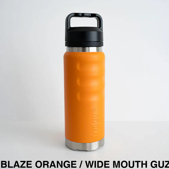 Fridgy 1080ml Insulated Bottle Blaze Orange / Wide Mouth Guzzler Lid