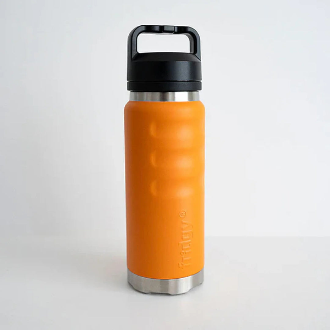 Fridgy 1080ml Insulated Bottle Blaze Orange / Wide Mouth Guzzler Lid
