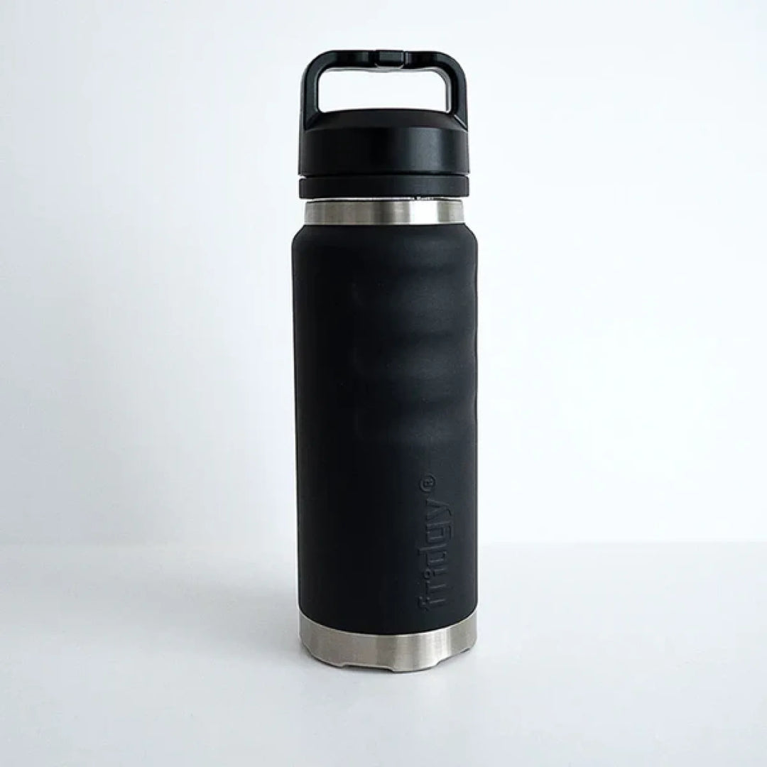 Fridgy 1080Ml Insulated Bottle - Wide Mouth Screw Lid Dark Hour Black