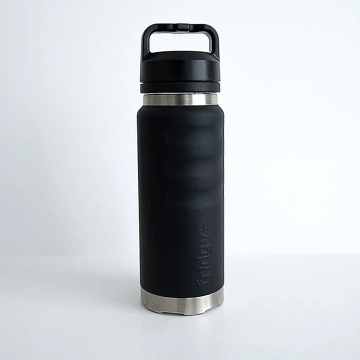 Fridgy 1080Ml Insulated Bottle - Wide Mouth Screw Lid Dark Hour Black