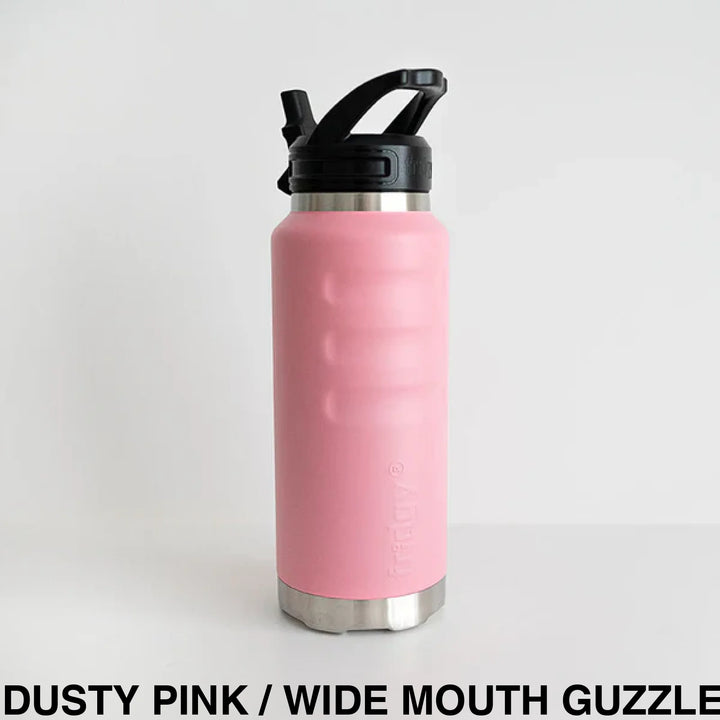 Fridgy 1080ml Insulated Bottle Dusty Pink / Wide Mouth Guzzler Lid