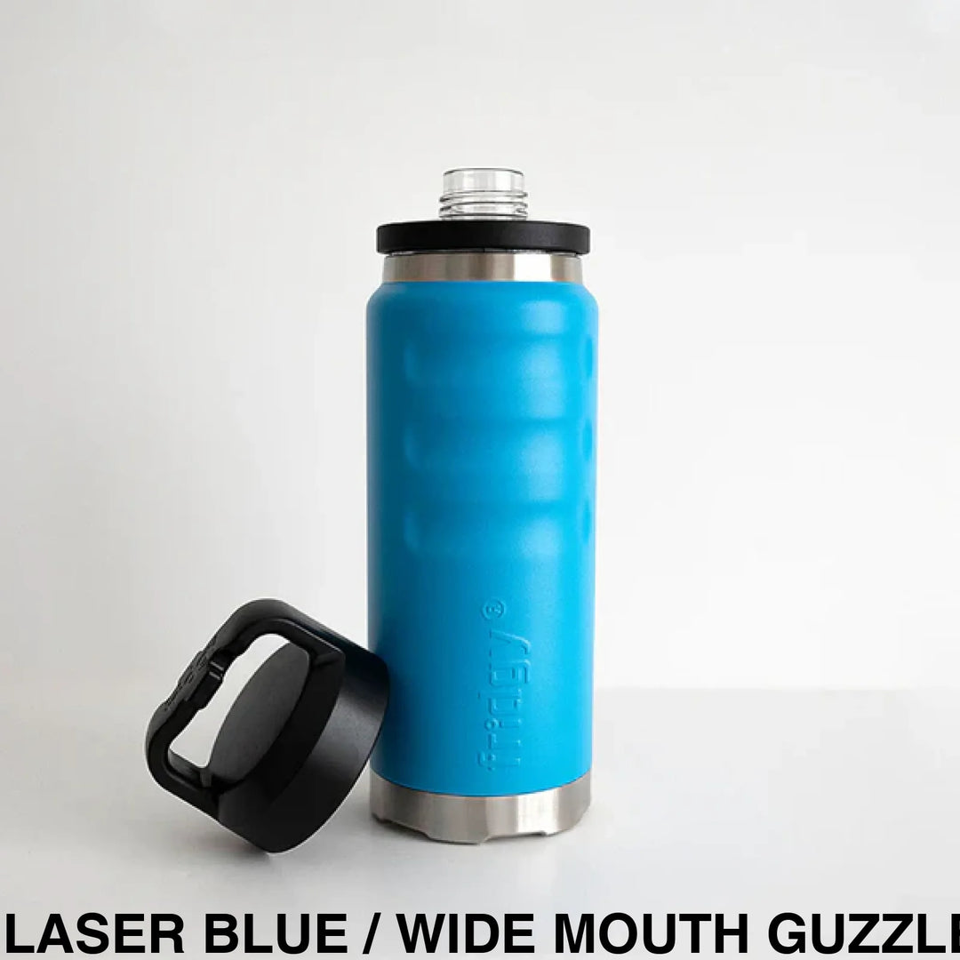 Fridgy 1080Ml Insulated Bottle - Wide Mouth Screw Lid Laser Blue