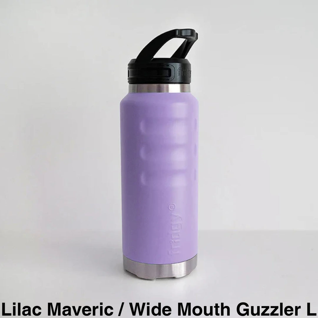 Fridgy 1080Ml Insulated Bottle Lilac Maveric / Wide Mouth Guzzler Lid