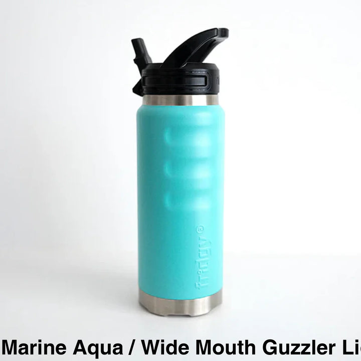 Fridgy 1080ml Insulated Bottle Marine Aqua / Wide Mouth Guzzler Lid