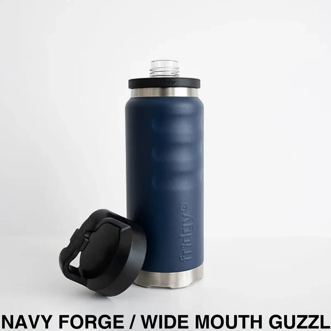 Fridgy 1080Ml Insulated Bottle - Wide Mouth Screw Lid Navy