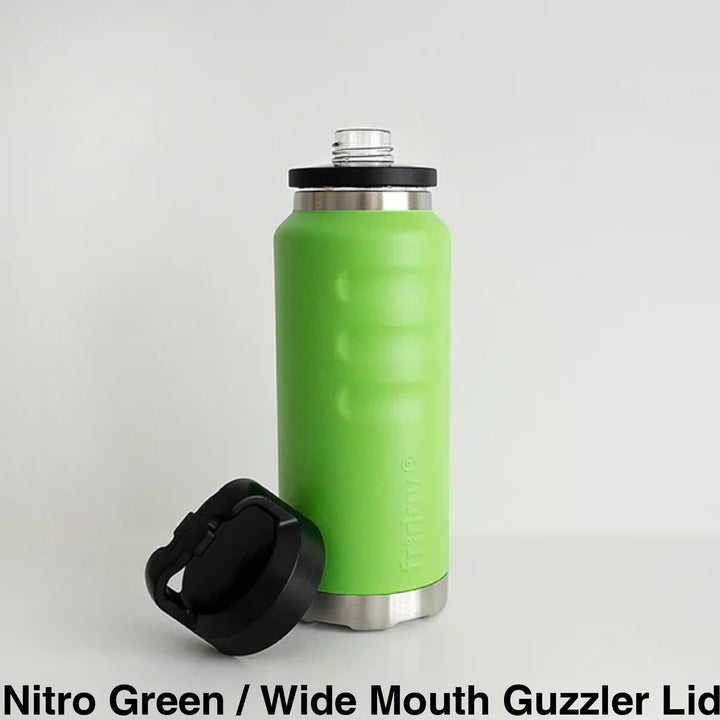 Fridgy 1080Ml Insulated Bottle - Wide Mouth Screw Lid Nitro Green