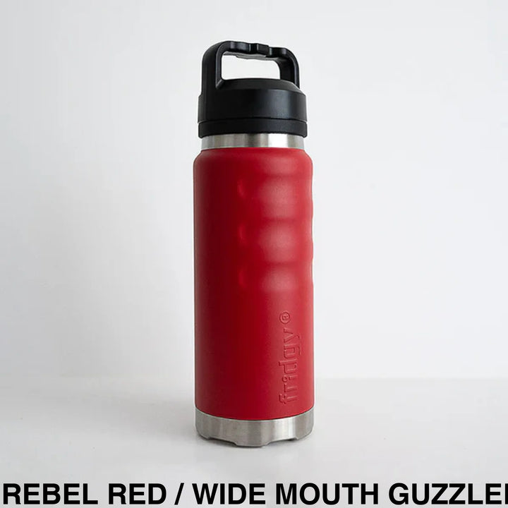 Fridgy 1080Ml Insulated Bottle - Wide Mouth Screw Lid Rebel Red