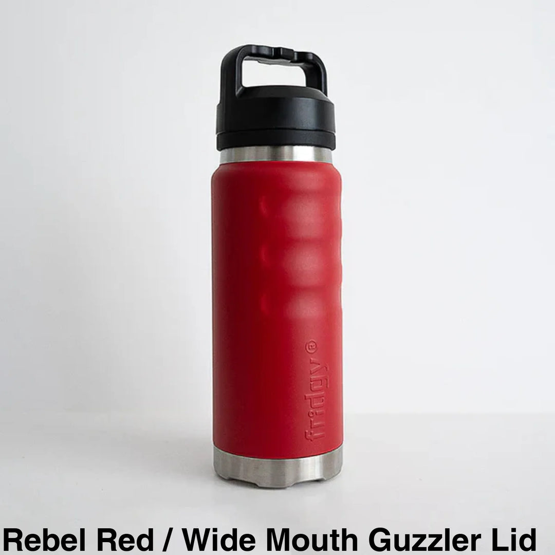 Fridgy 1080Ml Insulated Bottle - Wide Mouth Screw Lid Rebel Red