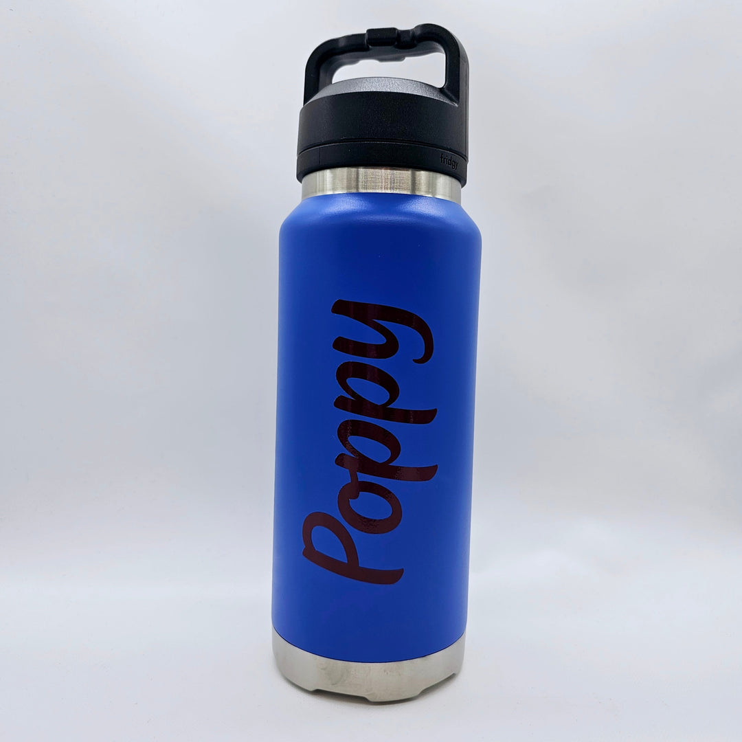 Fridgy 1080Ml Insulated Bottle - Wide Mouth Screw Lid Regal Blue