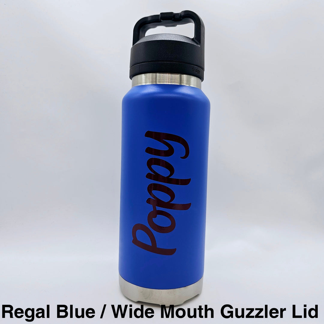 Fridgy 1080Ml Insulated Bottle - Wide Mouth Screw Lid Regal Blue