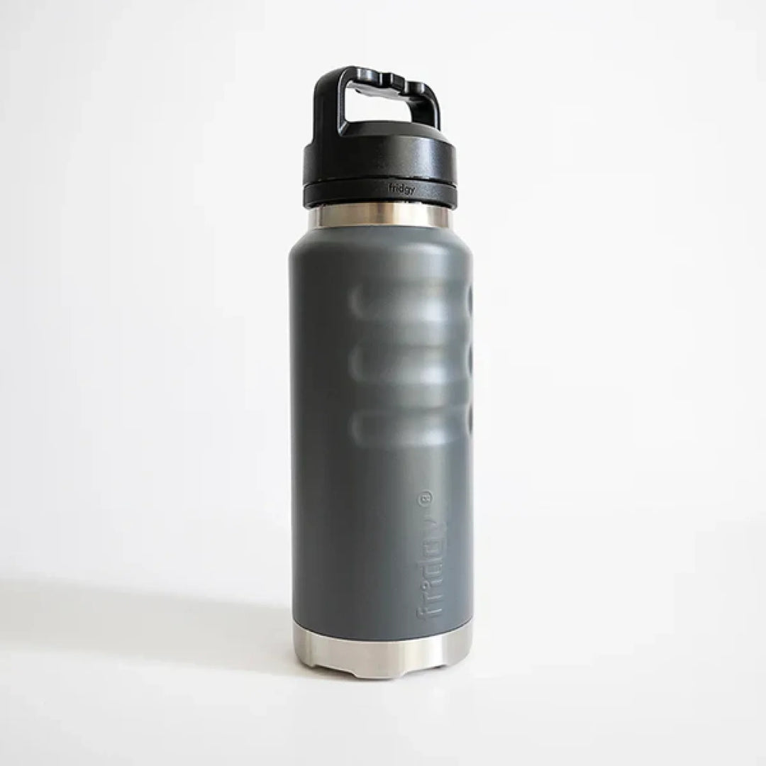 Fridgy 1080ml Insulated Bottle Stormy Grey / Wide Mouth Guzzler Lid