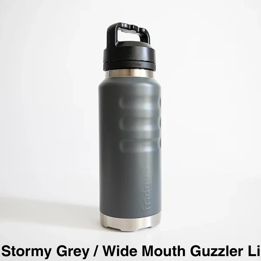 Fridgy 1080ml Insulated Bottle Stormy Grey / Wide Mouth Guzzler Lid