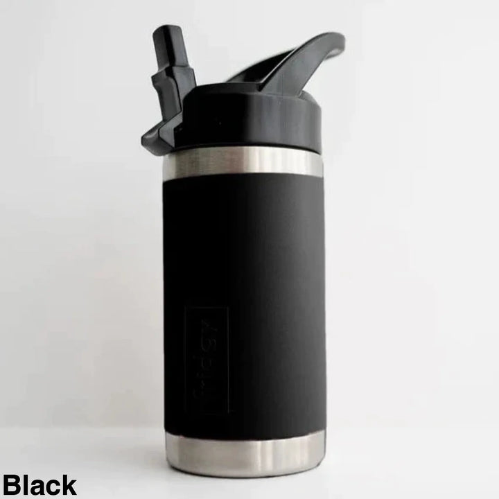 Fridgy 350Ml Kids Insulated Bottle - Sipper Lid Black