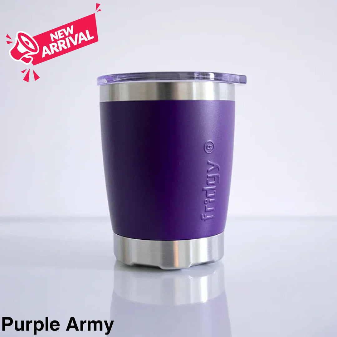 Fridgy 350ml Mini Insulated Tumbler Purple Army