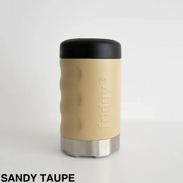 Fridgy 375ml Can Cooler Sandy Taupe