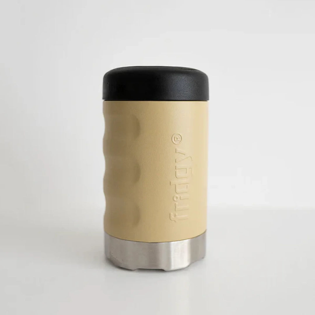 Fridgy 375ml Can Cooler Sandy Taupe