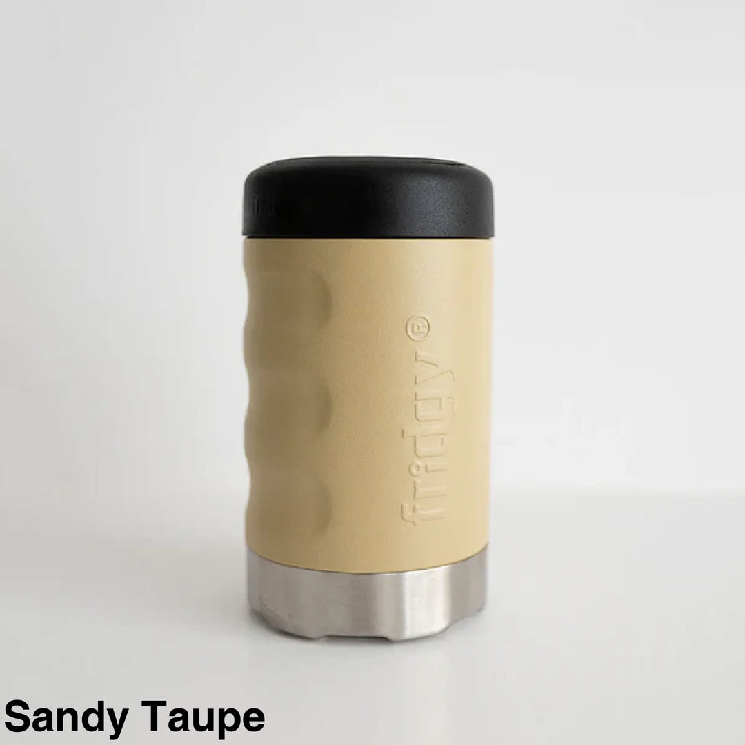 Fridgy 375ml Can Cooler Sandy Taupe