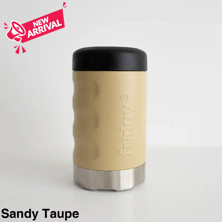 Fridgy 375ml Can Cooler Sandy Taupe