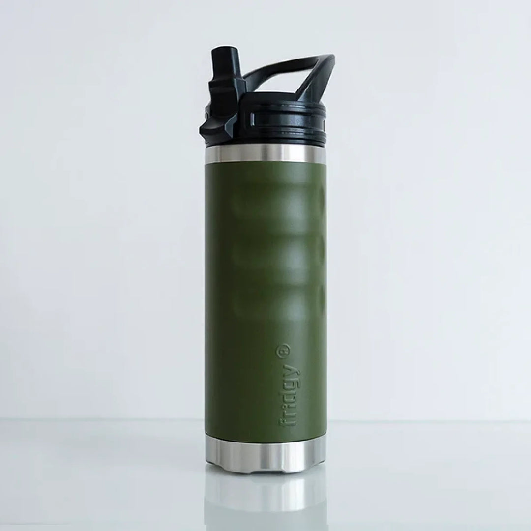 Fridgy 540Ml Insulated Bottle Sipper Commando Green