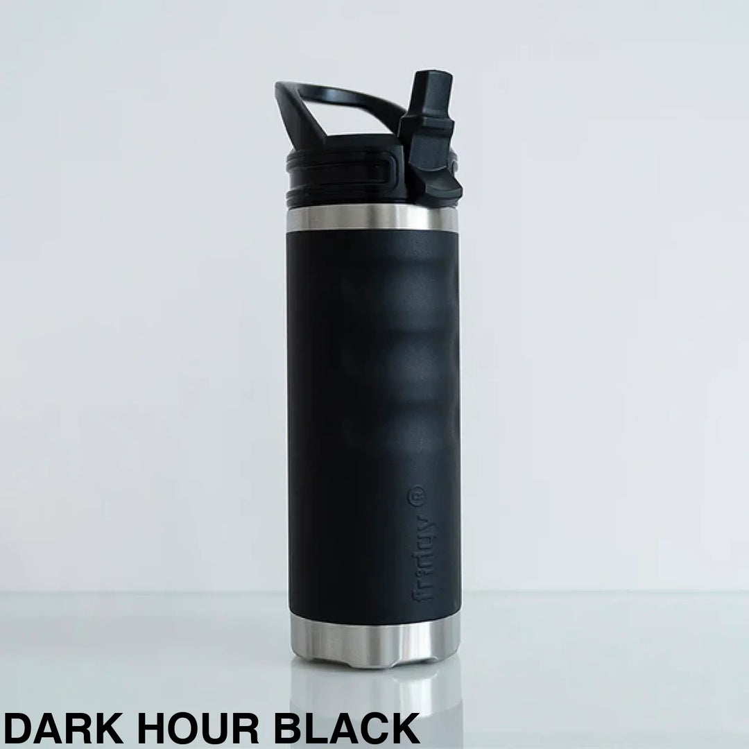 Fridgy 540Ml Insulated Bottle Sipper Dark Hour Black