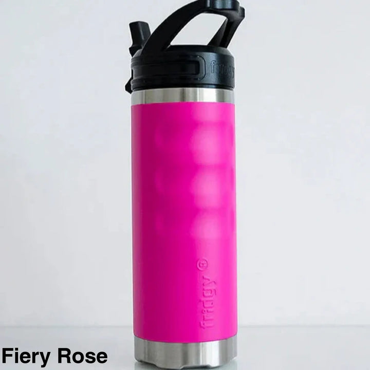 Fridgy 540Ml Insulated Bottle Sipper Fiery Rose