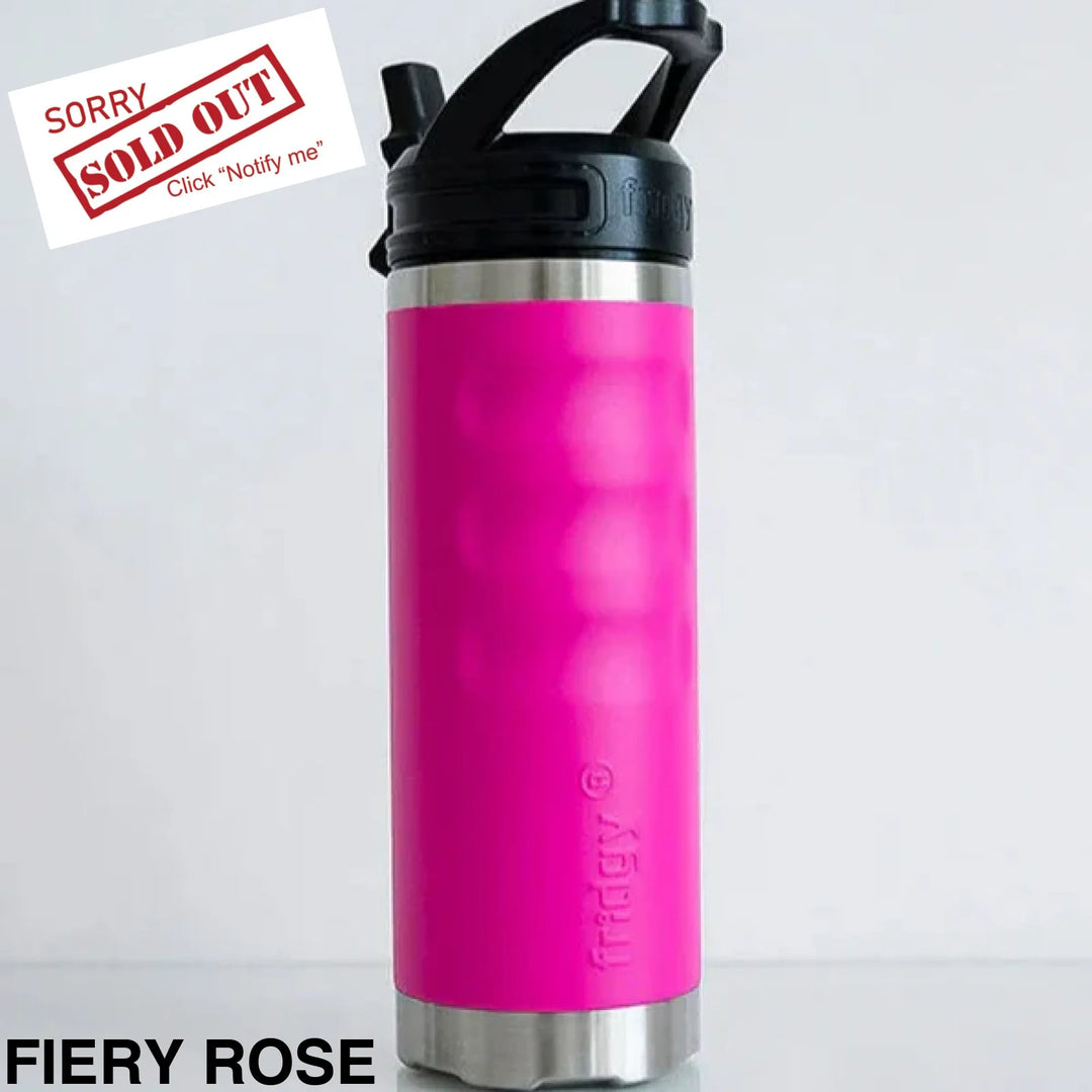 Fridgy 540Ml Insulated Bottle Sipper Fiery Rose