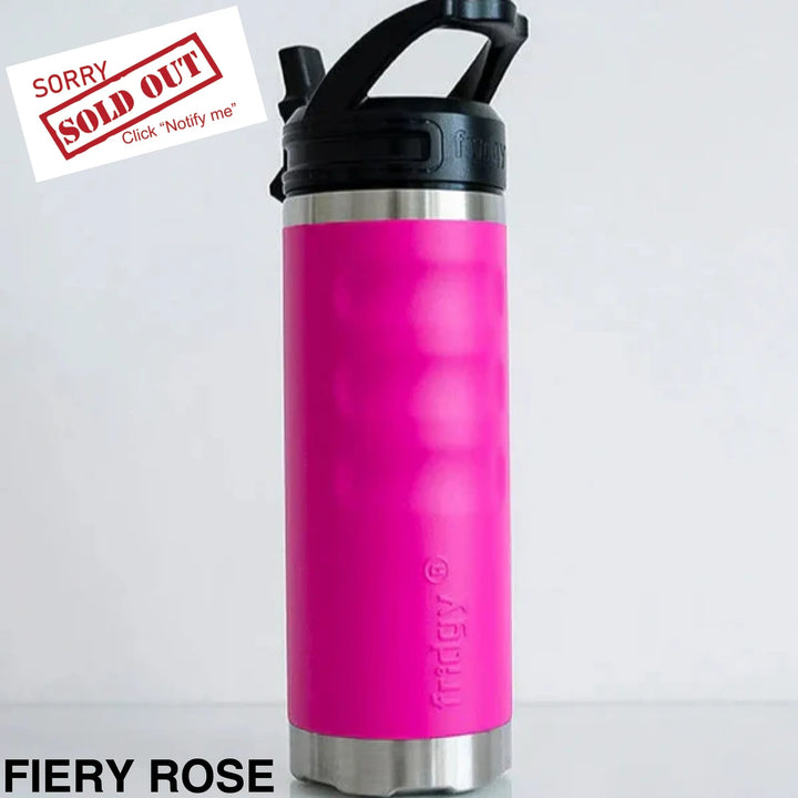Fridgy 540Ml Insulated Bottle Sipper Fiery Rose