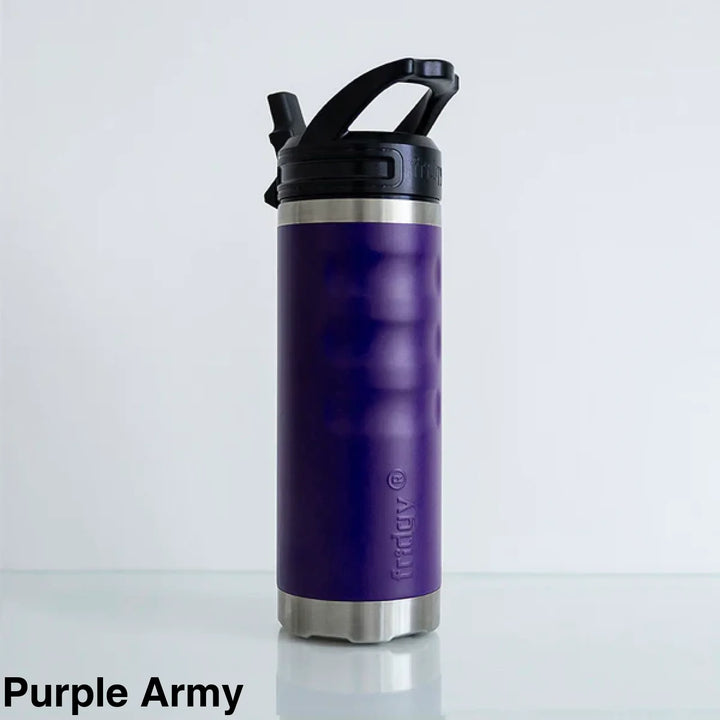 Fridgy 540Ml Insulated Bottle Sipper Purple Army