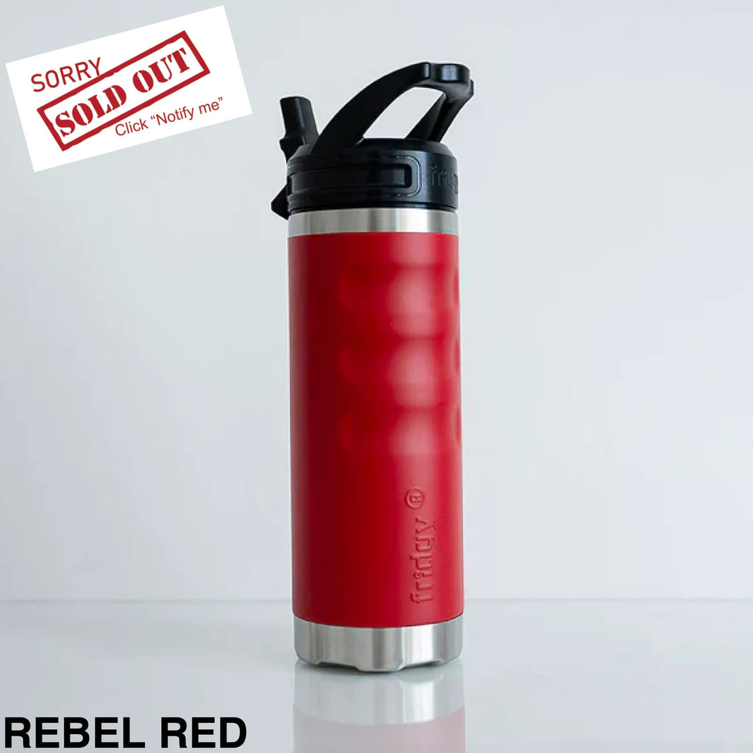 Fridgy 540Ml Insulated Bottle Sipper Rebel Red
