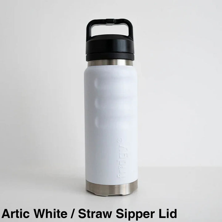 Fridgy 780ml Insulated Bottle Artic White / Straw Sipper Lid