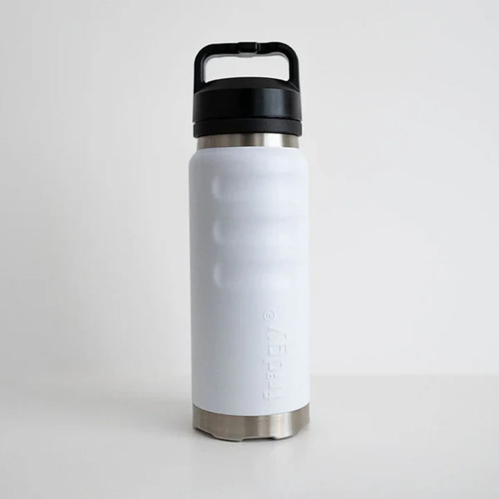 Fridgy 780ml Insulated Bottle Artic White / Straw Sipper Lid