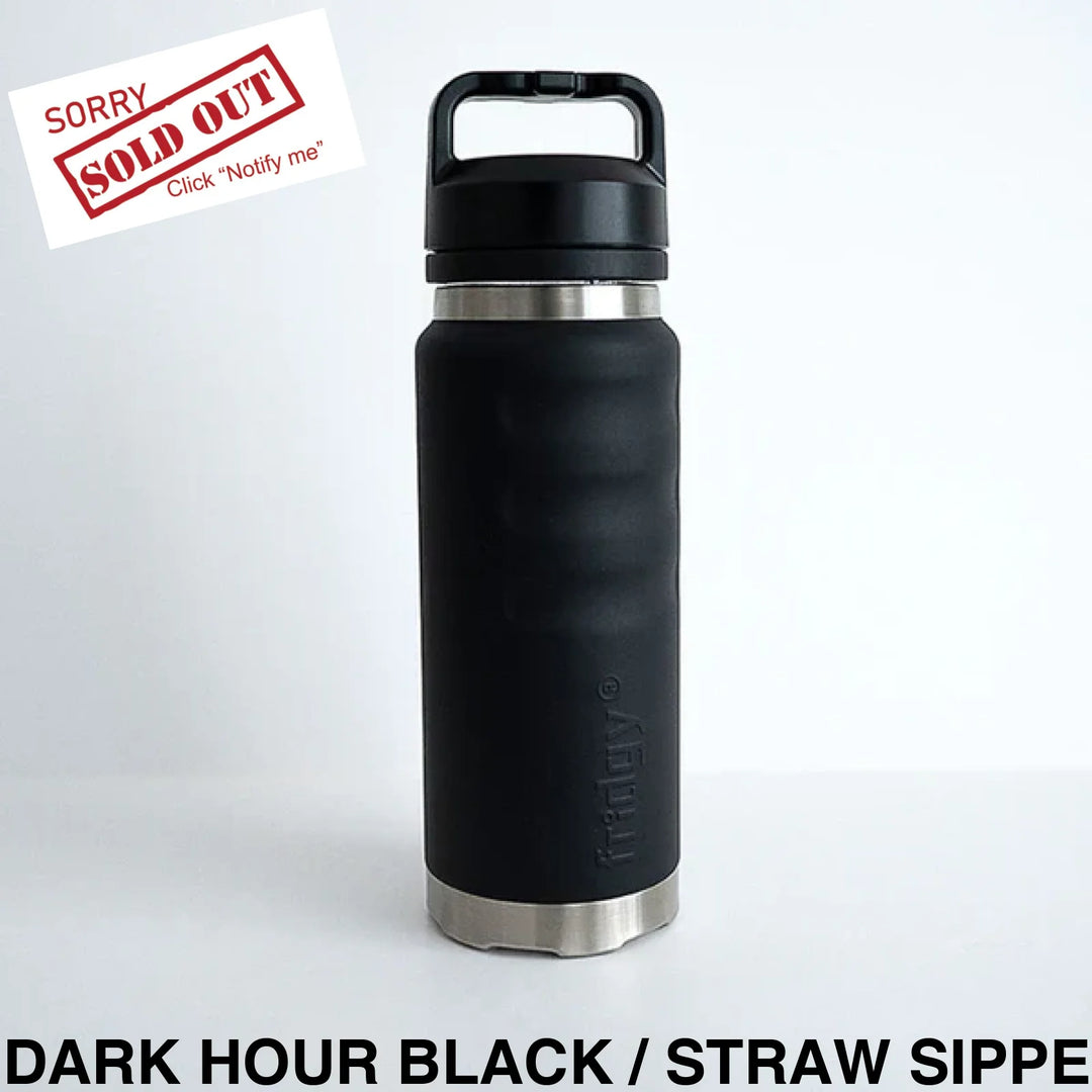Fridgy 780Ml Insulated Bottle Dark Hour Black / Wide Mouth Screw Lid