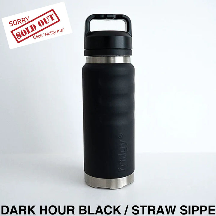 Fridgy 780Ml Insulated Bottle Dark Hour Black / Wide Mouth Screw Lid