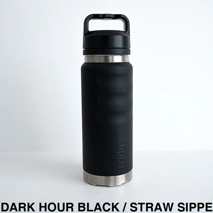 Fridgy 780Ml Insulated Bottle Dark Hour Black / Wide Mouth Screw Lid