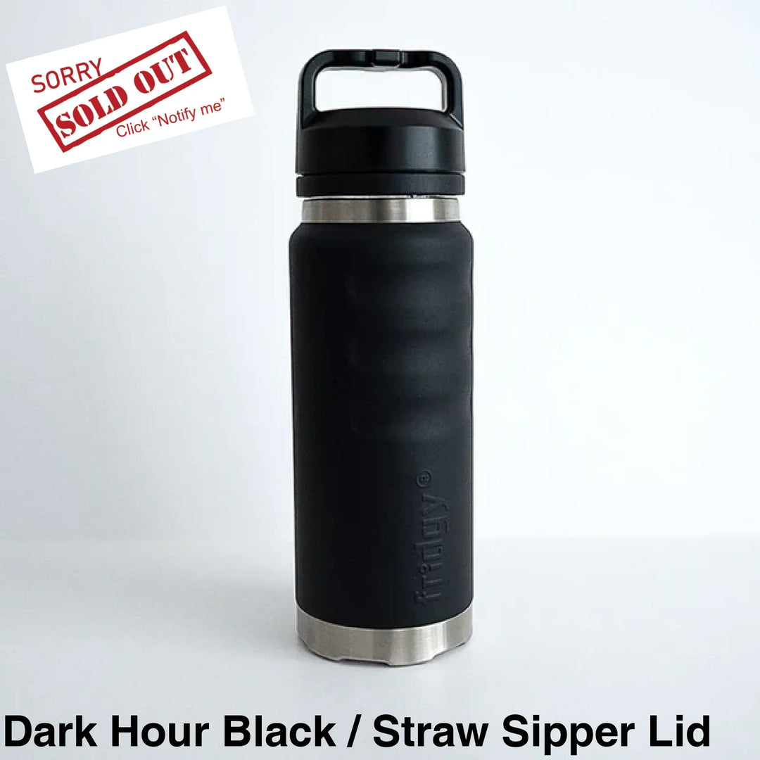 Fridgy 780Ml Insulated Bottle Dark Hour Black / Wide Mouth Screw Lid