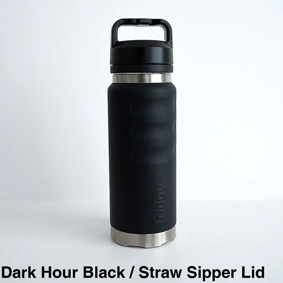 Fridgy 780Ml Insulated Bottle Dark Hour Black / Wide Mouth Screw Lid