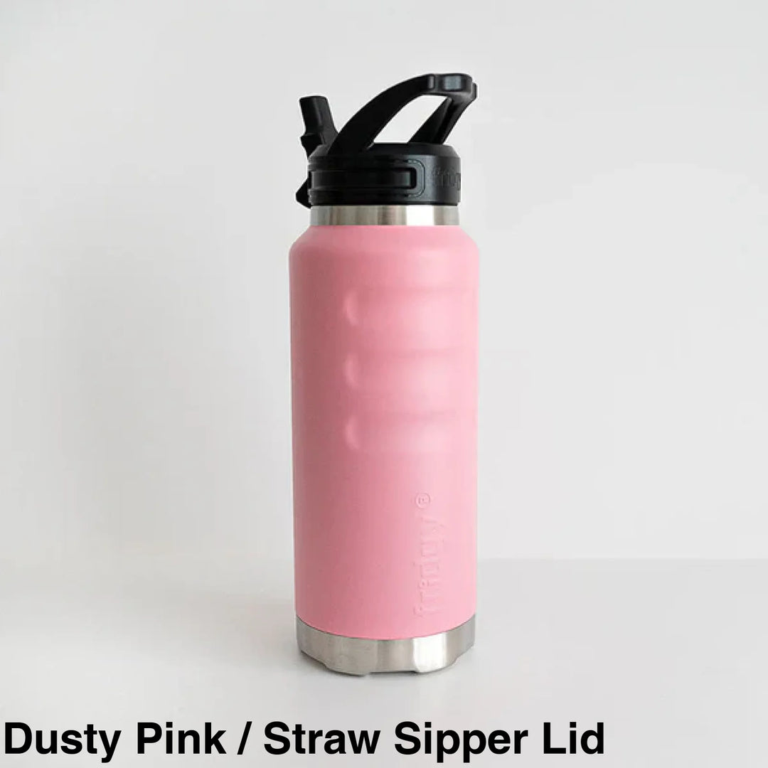Fridgy 780ml Insulated Bottle Dusty Pink / Straw Sipper Lid