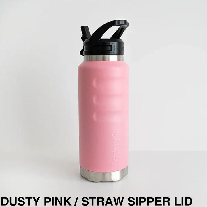 Fridgy 780ml Insulated Bottle Dusty Pink / Straw Sipper Lid