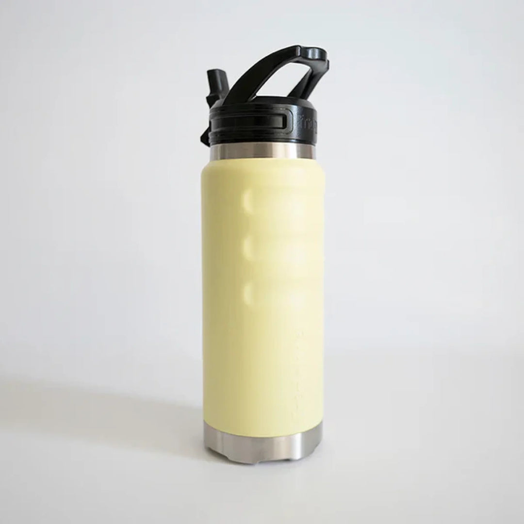 Fridgy 780ml Insulated Bottle Lemon Spritz / Straw Sipper Lid