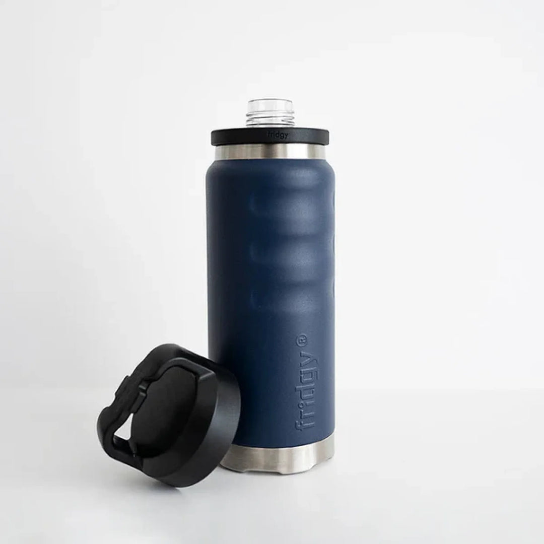 Fridgy 780ml Insulated Bottle Navy Forge / Straw Sipper Lid