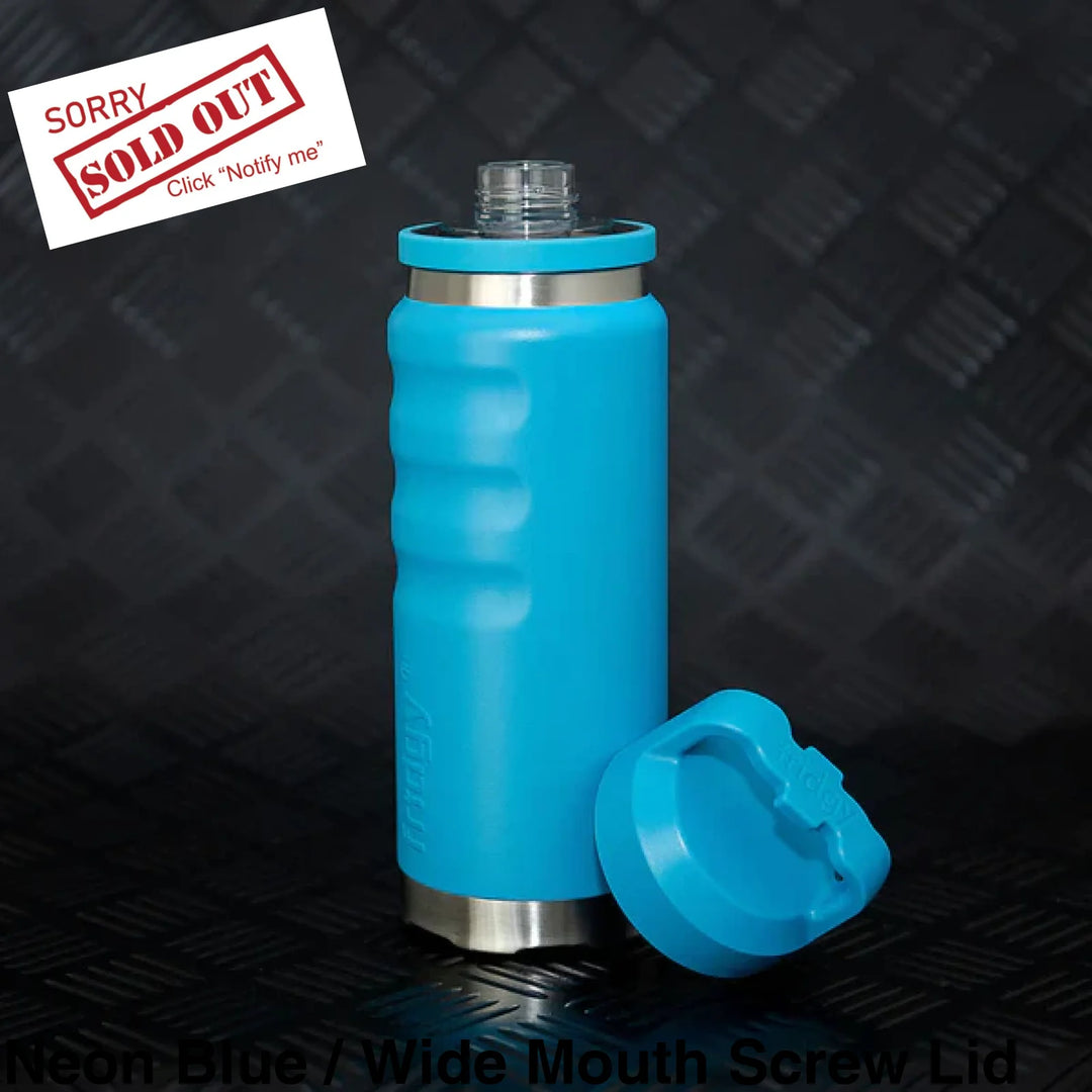 Fridgy 780Ml Insulated Bottle Neon Blue / Wide Mouth Screw Lid