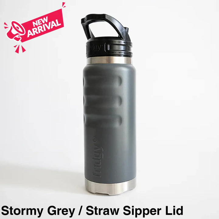 Fridgy 780ml Insulated Bottle Stormy Grey / Straw Sipper Lid